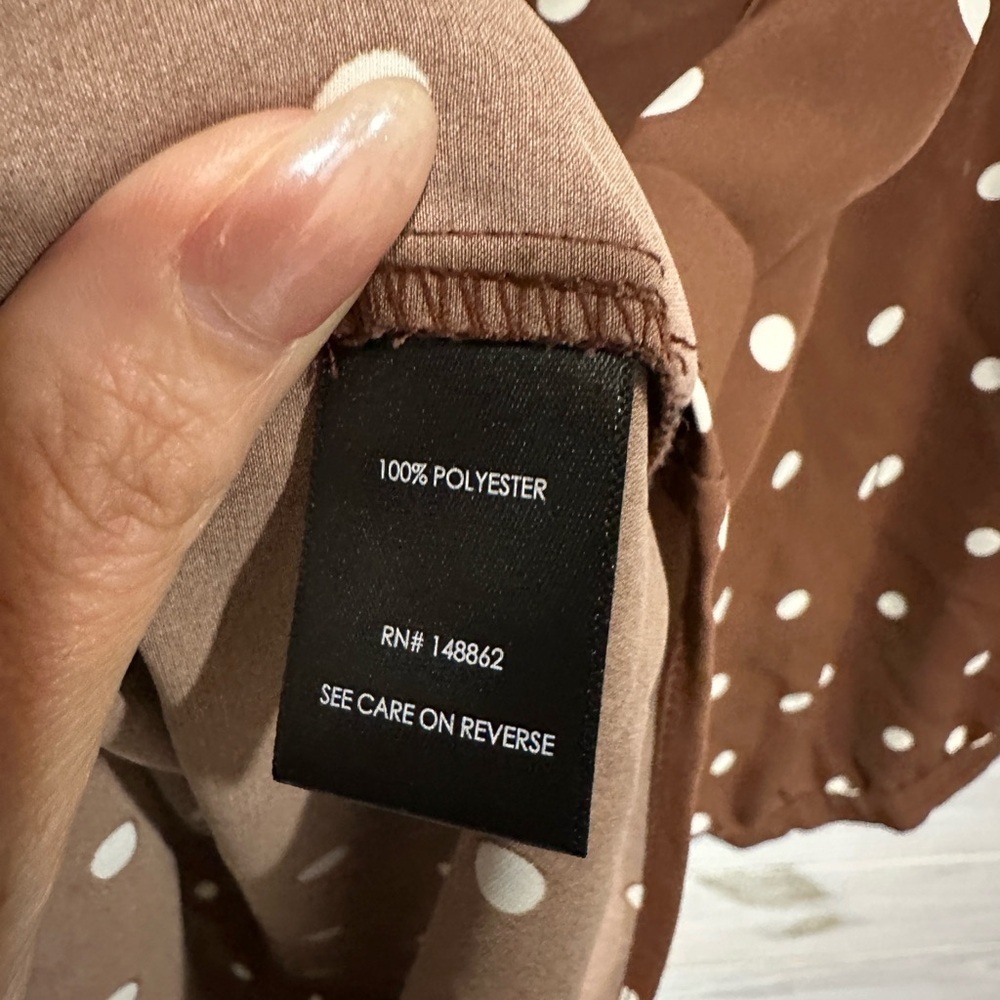 Torrid Chocolate Polka Dot Blouse - Picture 7 of 8